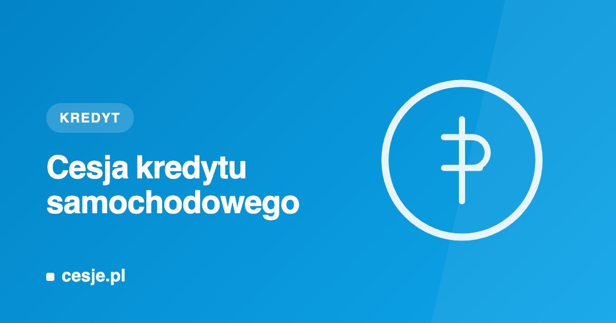 Grafika artykułu Cesje.pl „Cesja kredytu samochodowego” - moneta z symbolem przeniesienia zobowiązania.
