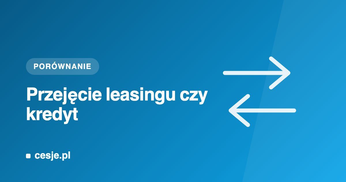 Grafika Cesje.pl - przejęcie leasingu czy kredyt